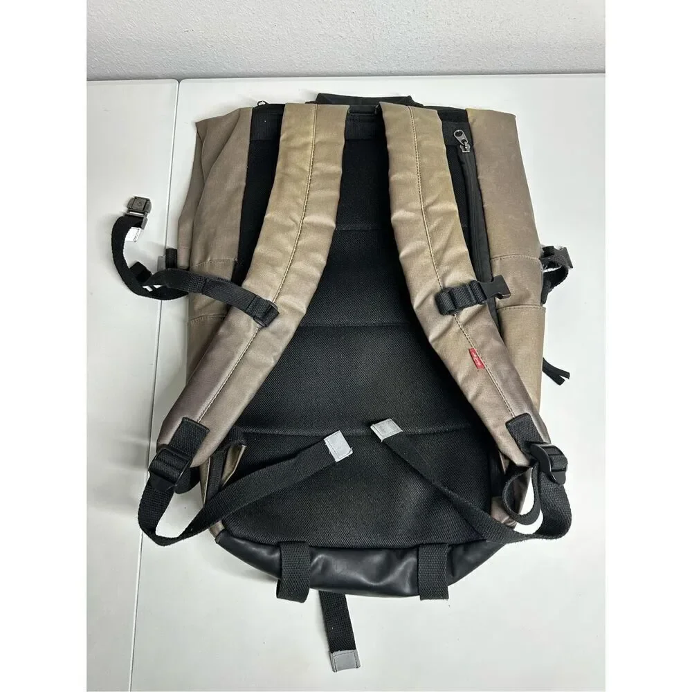 Levi's Men's Valencia Roll Top Backpack Men's Roll Top Backpack Tan Black *Notes